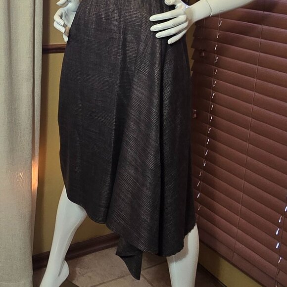 ANTONIO MELANI Professional Belted Sleeveless Brown Plaid Dress sz 4 - Picture 13 of 13